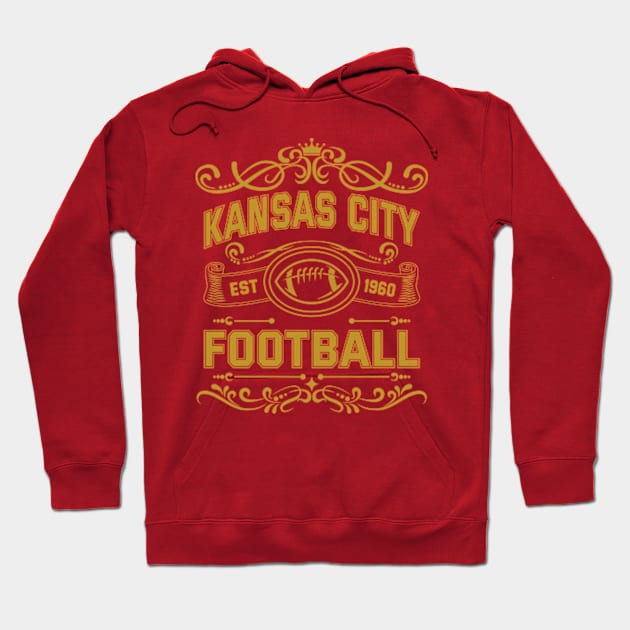 Vintage Kansas City Football Hoodie by carlesclan